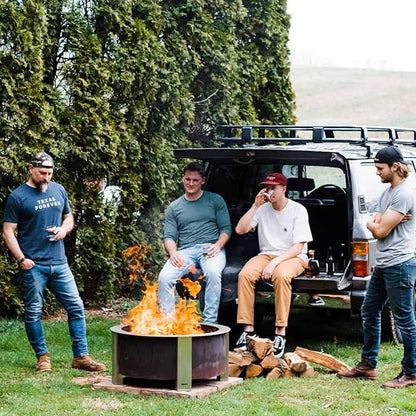 Breeo Smokeless Fire Pit (X Series 30, Corten Steel) | 34.5 inch Smokeless Firepit for Outside | 94 Pounds | Ideal for Families, Gifts for Dad | Compatible with Wide Range of Breeo Accessories