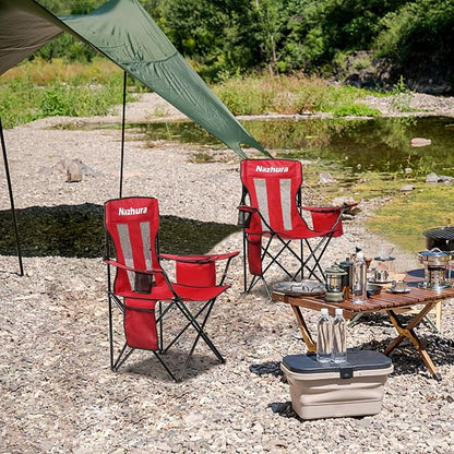 Nazhura 2 Pack Outdoor Camping Chairs Folding/Foldable/Portable - Image 5