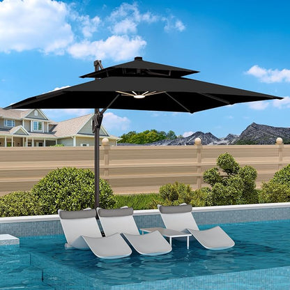 9' X 12' Cantilever Patio Outdoor Umbrella by MPLShade