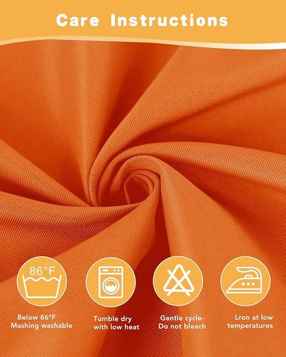 Outdoor Curtains for Patio Waterproof 4 Pcs 54x108 Inch Mecca Orange | Poolside - Image 6
