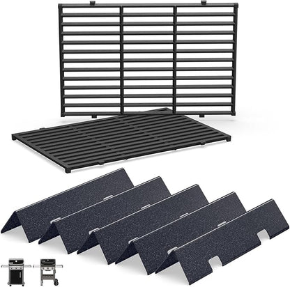 Grill Parts for Weber Spirit 2, Spirit 300 & GS4 Spirit II 300 Series, Spirit E-310,S-310 320, Spirit II E/S 310 Gas Grills with Front Mount Control, 7636/67046 Flavorizer Bars & 7639/7638 Grill Grate
