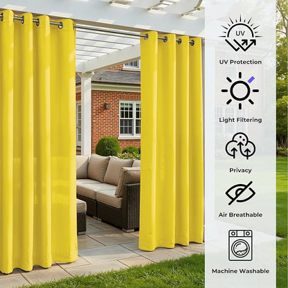 Set of 4 Outdoor Curtains for Patio Waterproof, Breathable Grommet Panels for - Image 5