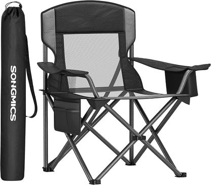 SONGMICS Camping Chair, Folding Oversized Chair, Comfortable and Heavy-Duty by Unknown