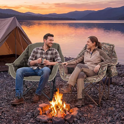 Oversized Camping Chair, Padded Camping Chairs Support 450LBS - Image 2