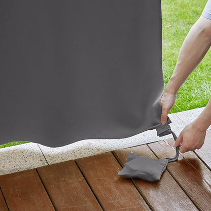 RYB HOME Outdoor Curtains for Patio Waterproof, Windproof - Image 4