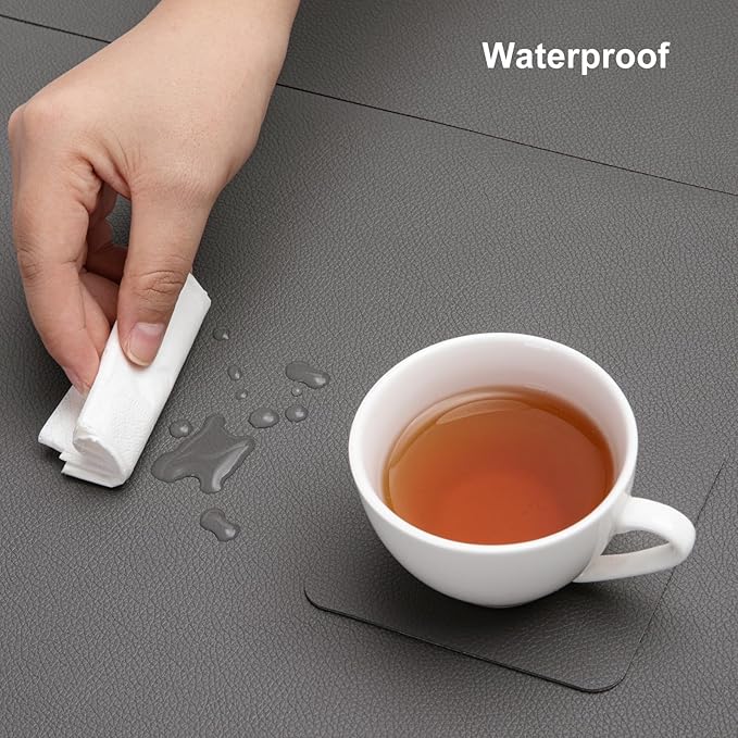 Myir JUN Table Runner Double Sided Vinyl Runner Table 55 Inch Long Runner for Table Washable Waterproof Non-Slip for Home Decorations Gray,12 x 55 inch