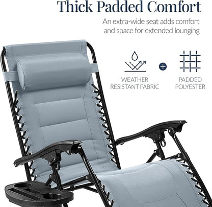 Best Choice Products Oversized Padded Zero Gravity Chair, Folding Outdoor Patio - Image 4