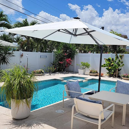 PURPLE LEAF Cantilever Patio Umbrella 10' x 10' - Image 3