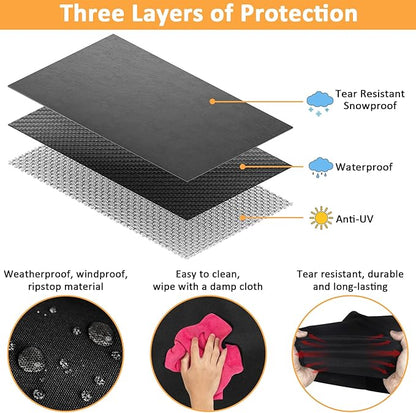 Grill Cover for Weber Lumin Electric Grill with Stand, Waterproof Cover for Weber Lumin/Compact with Stand Grill Accessories, Replacement for 7196 Cover, 600D Outdoor BBQ Cover
