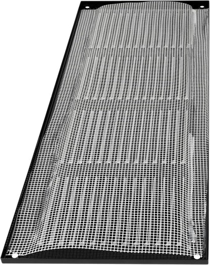 Repa Market Air Vent Cover 16x6 Inch (Outer Dimensions) Black Galvanized Steel Louvered Grill Cover with Mesh Screen/Wall or Ceiling Vent/HVAC Register for Indoor and Outdoor Ventilation