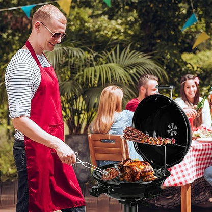 Techwood 1600W Indoor Outdoor Electric Grill, Electric BBQ Grill, Portable Removable Stand Grill, Black