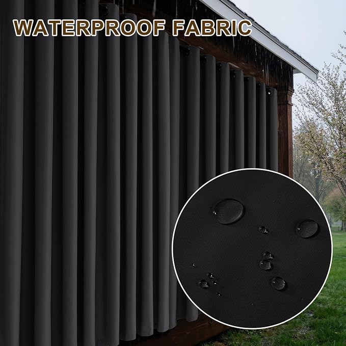 RYB HOME Fade-Resistant Extra Wide Outdoor Curtains - Image 5