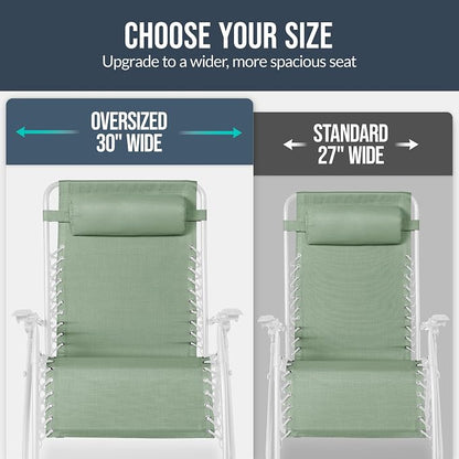 Best Choice Products Set of 2 Extra Wide Adjustable Steel Mesh Zero Gravity - Image 4