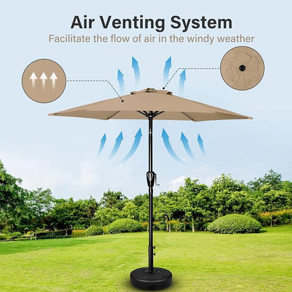 Simple Deluxe 9' Patio Umbrella Outdoor Table Market Yard Umbrella - Image 6