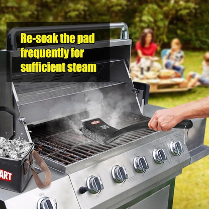 GRILLART SteamWizards Grill Brush Bristle Free, Safe BBQ Grill Brush for Outdoor Grill, Flat Top Grill Cleaner with Replaceable Head, Suitable for All Grates, Griddle Accessories, Dishwasher Safe