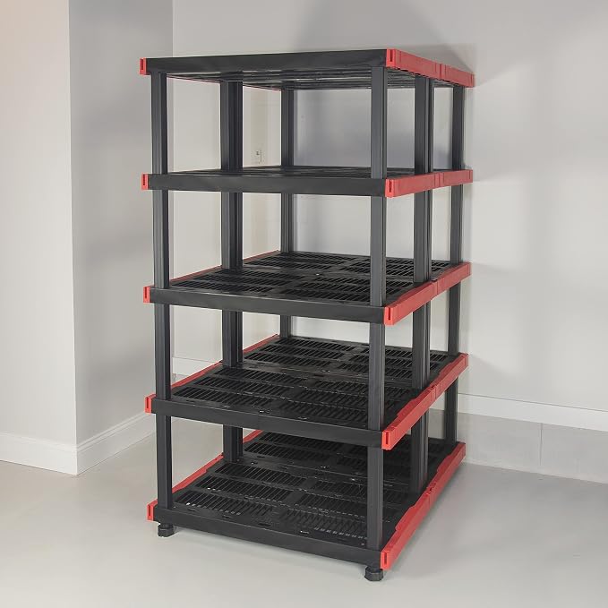 CX Craftsman 5-Tier Heavy Duty Plastic Storage Shelves, Garage Organization | - Image 2