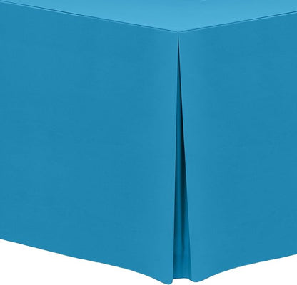 Ultimate Textile -2 Pack- 5 ft. Fitted Polyester Tablecloth - Fits 30 x 60-Inch Banquet and Folding Rectangular Tables - 42" H, Cobalt Blue