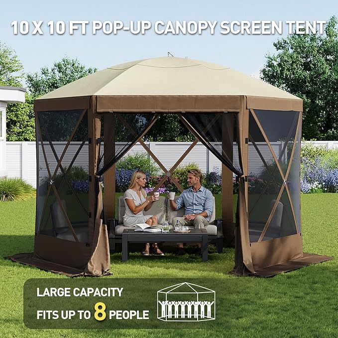 Aoxun 10x10FT Pop-up Canopy Shelter Tent - Image 3