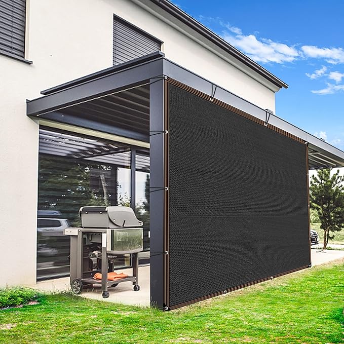 QLOFEI 18x36 FT Shade Cloth for Garden, 80-90% Sunblock Neting Cover with Grommets, Sun Screens for Patio Plants Greenhouse, Anti-UV Shade Sails for Kennel Chicken Coop Pergola Outdoor