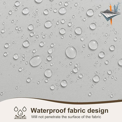 HolidayIdeas Outdoor Patio Curtains Waterproof with Rod Pocket 4 Panels 54x95 Inch- Protect Privacy & Weatherproof Balcony Outdoor Curtains for Apartments,Porch, Gazebo, Pergola, Silver Grey