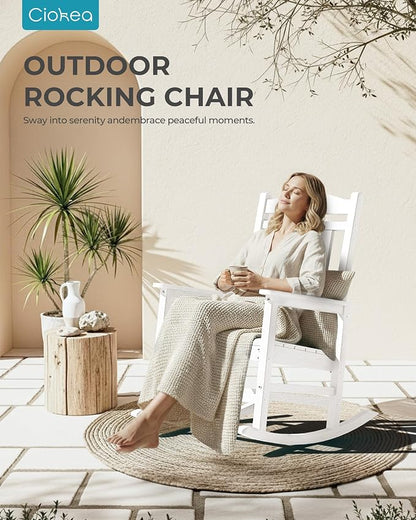 Oversized Outdoor Rocking Chairs Set of 4, 380lbs Heavy-Duty Large Patio Rocker - Image 8