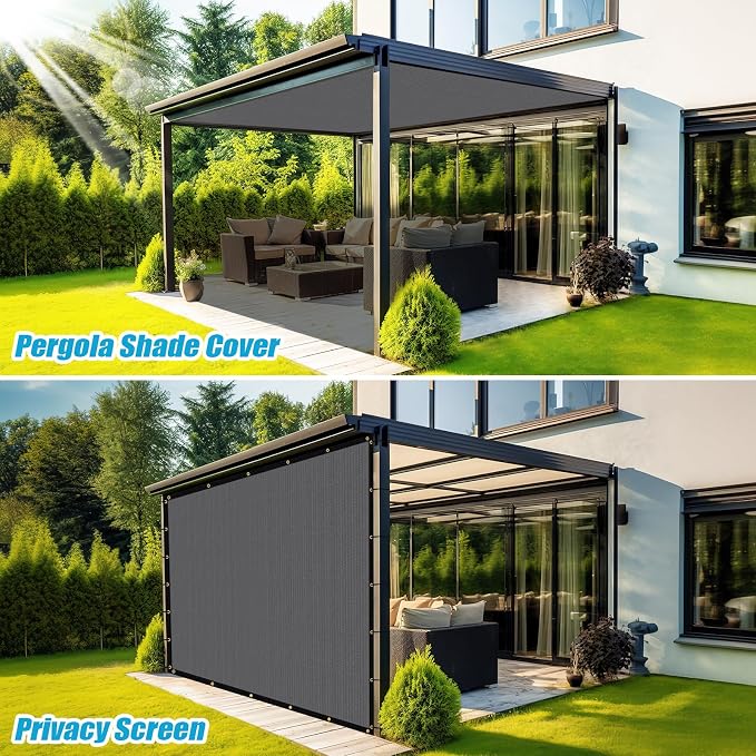 Amagenix 90% Shade Fabric 9'X 21' Gray Sun Shade Cloth - Image 5