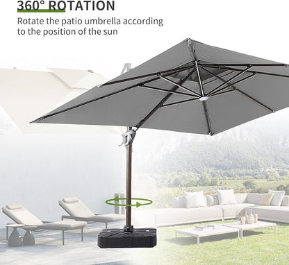 JZAC & QZYD 10x13 FT Cantilever Offset Patio Umbrella - Image 7