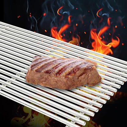 J&YNBBQ Grill Grate Replacement for Weber Genesis 300 Series – 9mm 19.5" Stainless Steel Cooking Grates for E-310, E-320, E-330, S-310, S-320, S-330, Replaces Weber 7528 & 7524 (2 Pack)