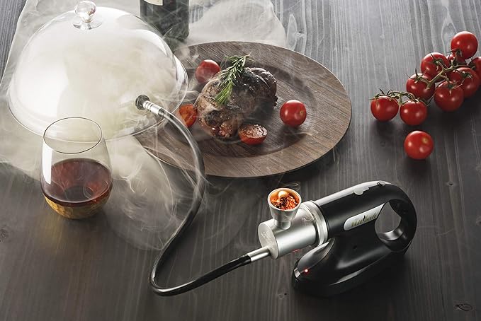 Mitbak Cocktail Smoker Kit With Dome Lid, Woodchips, and Portable Smoking Gun - Indoor-Outdoor Smoke Infuser for Whiskey and Bourbon - Excellent Gift for Men