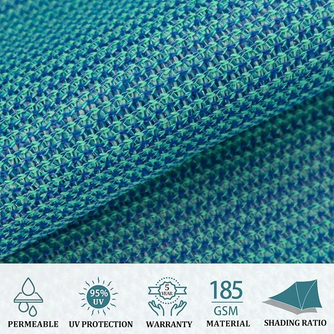 Shade&Beyond 6'x7' Sun Shade Sail Canopy Rectangle, UV Block Breathable Curved - Image 3