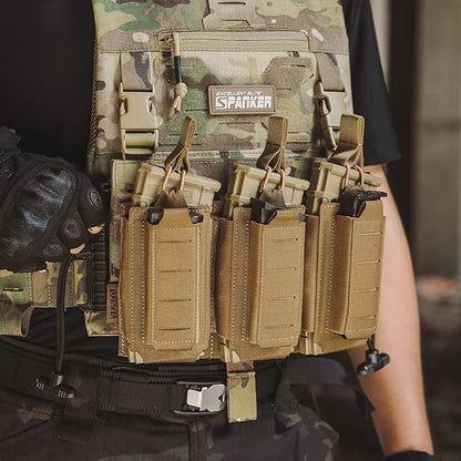 EXCELLENT ELITE SPANKER Tactical Open-Top Single/Double/Triple Molle Mag Pouch for Pistol Mag Pouch Tactical Bag Accessories Holder