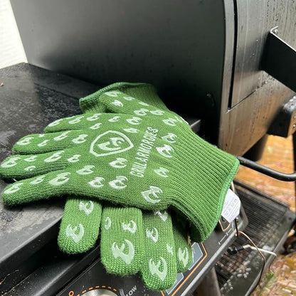 Grill Armor Oven Gloves – 932°F Heat, Fire & Cut Resistant Mitts for BBQ, Grill, Cooking, Grilling, Baking, Smoker & Fire Pit
