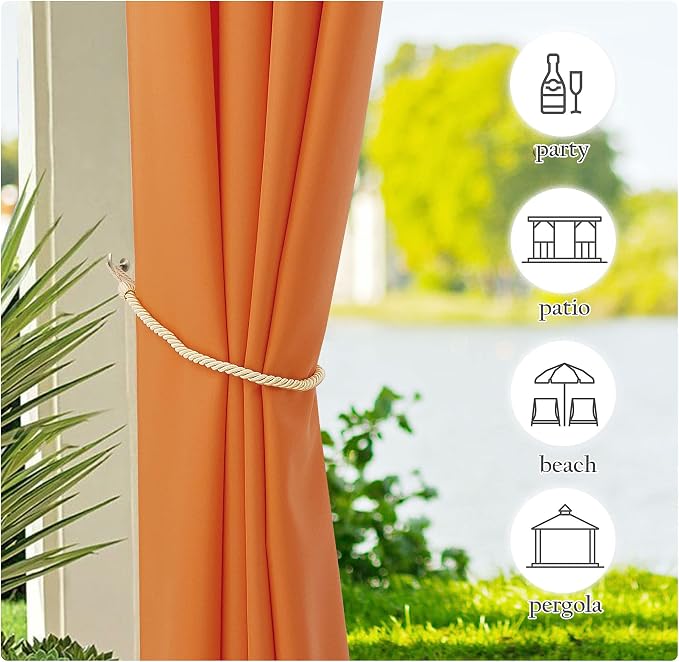 NICETOWN Canvas Outdoor Curtains Decor 95" Long - Image 7