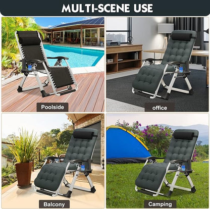 MOPHOTO Zero Gravity Chair, Outdoor Padded Lounge Chair - Image 6