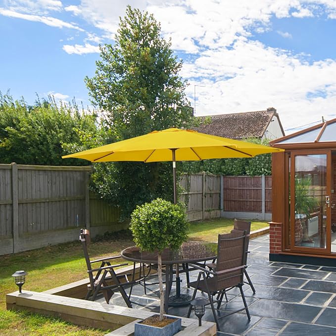 9' Outdoor Patio Umbrella, Outdoor Table Umbrella, Yard Umbrella, Market - Image 5