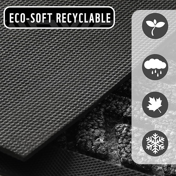 Yimobra Doormat Outdoor Entrance 29.5x17, All-Weather Waterproof Outdoor Mats for Front Door, Non Slip Welcome Door Mat for Patio Proch Outside Entryway Indoor, Mix Grey