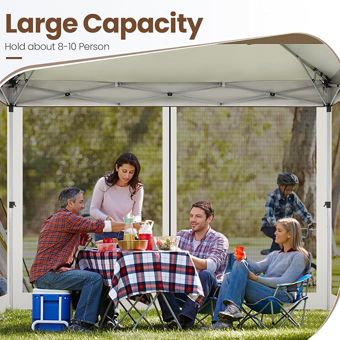 COBIZI 11x11 Pop Up Gazebo Canopy Tent Outdoor Gazebo Waterproof Upgrade Easy - Image 4