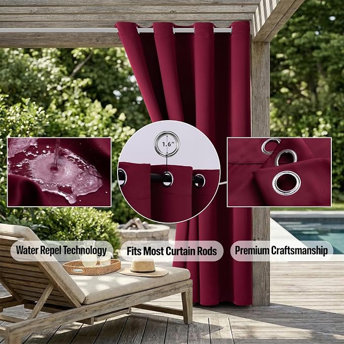 Waterproof Outdoor Curtain W105 x L108 - Image 5