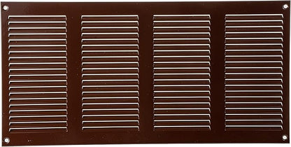 Vent Systems 16" x 8" Inch (Overall Dimensions) - Brown - Air Vent Cover Metal Air Return Grill - Built-in Pest Guard Screen - HVAC Vent Duct Cover for Home Improvement