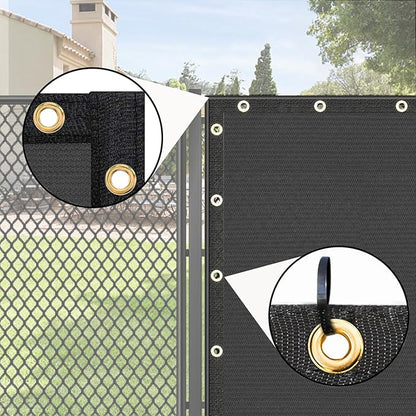 UPGRADE Privacy Fence Screen 3'x29' Dark Grey Outdoor 90% Visibility Blockage 170 GSM Mesh Shade Cover Panels for Backyard,Balcony,Home Decoration with Zip Ties,Customized Avaliable
