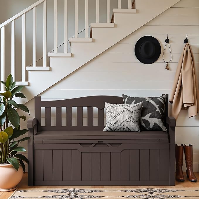 Greesum 80 Gallon Heavy-Duty Outdoor Storage Bench - Image 2