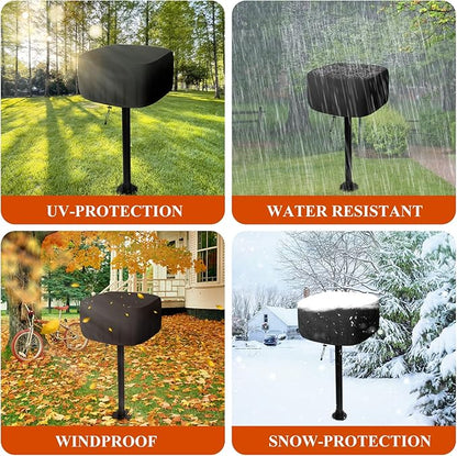 Grill Cover for Park Style Grill, Rectangular Table Top BBQ Grill Cover, Waterproof Oxford Fabric, Compatiable with Grill Within 24.4''×23.6''×19.7''