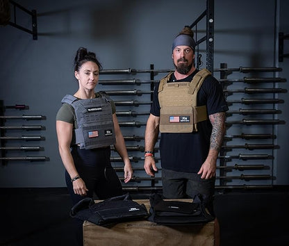 Northgym Adjustable Weighted Vest/Incl. 3D Weight Plates in 14lbs / 20lbs/ 30lbs/ 42.5lbs - Optimized Weight Distribution and with Curved Plates for Running, Functional Training and Working Out