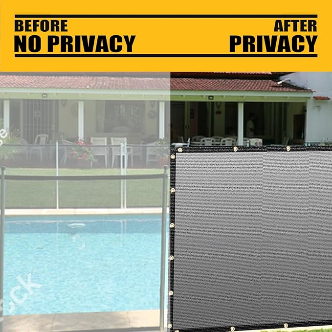 Customized 8' x 127' Green Fence Privacy Screen,with Bindings & Grommets,Heavy Duty for Gardens,Backyard,Patio,Tennis Court,Pool,Construction Project, We Make Custom Sizes