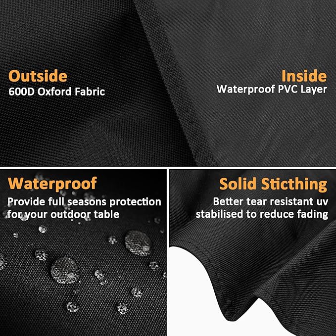 Grill Cover for Weber Lumin Electric Grill with Stand, Waterproof Cover for Weber Lumin/Compact with Stand Grill Accessories, Replacement for 7196 Cover, 600D Outdoor BBQ Cover