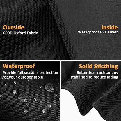 73 Inch Grill Cover for Weber Summit 600 Series Grill, Waterproof Large BBQ Cover for Genesis 2 Grills, 7132 Cover for Weber 6 Burner Gas Grills Genesis 600/II LX 600 Series