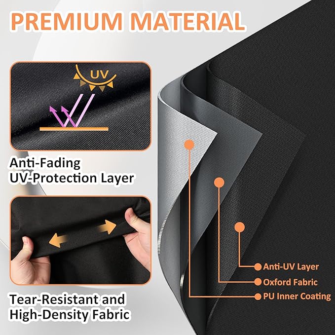 Griddle Cover for Blackstone Patio Series 36" Griddle, 62 inch Blackstone Cover 5460 for 36" Patio Air Fryer Combo, 36" Griddles with Hood & Cart, 36" Griddle with Hood & Cabine, Flat Top Grill Cover