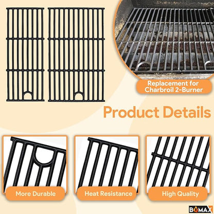 17 Inch Grill Grate & Heat Plate for Charbroil Performance 2 Burner 463660421 463655621 463630422 463630021 G426-0005-W1 G325-0002-W1, Cooking Grate for Charbroil Grill Replacement Parts 2 Burner