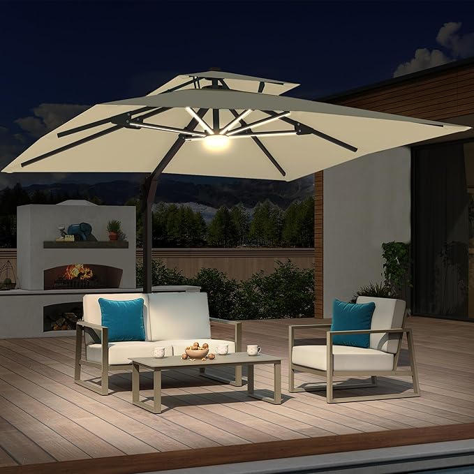 10x10 FT Outdoor Cantilever Patio Umbrella - Image 3