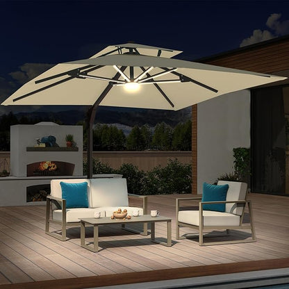 10x10 FT Outdoor Cantilever Patio Umbrella - Image 3